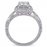 Signature Collection White Gold Sapphire and 1 1/4ct TDW Diamond Engagement Ring - Handcrafted By Name My Rings™