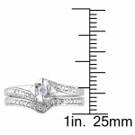Sterling Silver 1/10ct TDW Diamond Bridal Set - Handcrafted By Name My Rings™