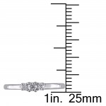 Sterling Silver 1/5ct TDW 3-Stone Diamond Ring - Handcrafted By Name My Rings™