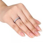 Sterling Silver 1/6ct TDW Round Diamond Ring - Handcrafted By Name My Rings™