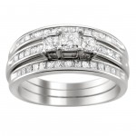 Gold 1 1/4 to 2 1/2ct TDW Diamond 3-piece Bridal Ring Set - Handcrafted By Name My Rings™