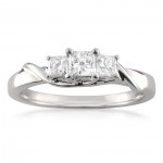 Gold 1/2ct TDW Princess-cut Diamond Ring - Handcrafted By Name My Rings™
