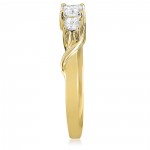 Gold 1/2ct TDW Princess-cut Diamond Ring - Handcrafted By Name My Rings™