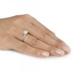 White Gold 1 1/2ct TDW Diamond Solitaire Engagement Ring - Handcrafted By Name My Rings™