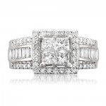 White Gold 1 3/4ct TDW Princess-cut Diamond Ring - Handcrafted By Name My Rings™