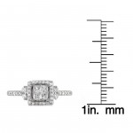 White Gold 1/2ct TDW Princess Diamond Ring - Handcrafted By Name My Rings™