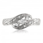 White Gold 1/5ct TDW Princess-cut Diamond Ring - Handcrafted By Name My Rings™