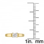Gold 1/4ct TDW Princess-cut Diamond Solitaire Ring - Handcrafted By Name My Rings™