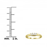 Jewelry Gold 1/4ct TDW 3-stone Princess-cut Diamond Engagment Ring - Handcrafted By Name My Rings™