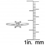 Platinum 1/2ct TDW Diamond Solitaire Engagement Ring - Handcrafted By Name My Rings™