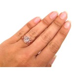 1 3/5 TGW Round Morganite Solitaire Engagement Ring Rose Gold - Handcrafted By Name My Rings™