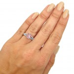 White Gold 2 1/10ct TGW Round-cut Morganite Diamond Engagement Ring - Handcrafted By Name My Rings™
