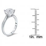 White Gold 2 1/2ct TGW Round Moissanite Engagement Ring - Handcrafted By Name My Rings™