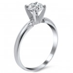 White Gold 3/4ct Round Solitaire Diamond Engagement Ring - Handcrafted By Name My Rings™