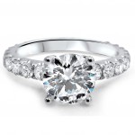 Gold 1 4/5ct TDW Round Diamond Engagement Ring - Handcrafted By Name My Rings™