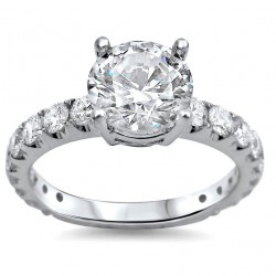 Gold 1 4/5ct TDW Round Diamond Engagement Ring - Handcrafted By Name My Rings™
