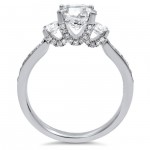 Gold Enhanced 1 3/4ct TDW Round 3-stone Diamond Bridal Set - Handcrafted By Name My Rings™
