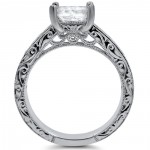 White Gold 1 1/2ctw Cushion-cut White Diamond Clarity Enhanced Engagement Ring - Handcrafted By Name My Rings™