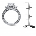 White Gold 1 3/4 ct TDW 3-stone Round Diamond Engagement Ring - Handcrafted By Name My Rings™