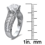 White Gold 2 4/5ct TDW Enhanced Princess-cut Round Diamond Engagement Ring - Handcrafted By Name My Rings™