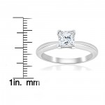 Platinum 1 ct TDW Princess Cut Diamond GIA Certified Solitaire Engagement Ring - Handcrafted By Name My Rings™