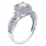 Platinum 2 1/10ct TDW Princess-cut Diamond Engagement Ring - Handcrafted By Name My Rings™