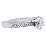 Platinum 4/5ct TDW Diamond Engagement Solitaire Ring - Handcrafted By Name My Rings™