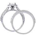 Platinum or Gold 2 1/10ct TDW Clarity-enhanced Diamond Bridal Ring Set - Handcrafted By Name My Rings™
