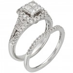 White Gold 1ct TDW IGL Certified Princess-cut Diamond Ring - Handcrafted By Name My Rings™