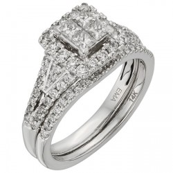 White Gold 1ct TDW IGL Certified Princess-cut Diamond Ring - Handcrafted By Name My Rings™