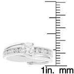 White Gold 3/4ct TDW White Gold Bridal Insert Set - Handcrafted By Name My Rings™