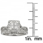 White Gold IGL Certified 7/8ct TDW Princess-cut Diamond Ring - Handcrafted By Name My Rings™