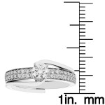 White Gold 0.75-carat TDW H-I I2-I3 Bridal Insert Set - Handcrafted By Name My Rings™