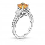 14kt White Gold 2ct TDW Radiant Cut Lab-Grown 3-sided Diamond Ring - Handcrafted By Name My Rings™