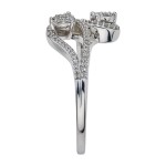 Sterling Silver 1/5ct TDW Diamond Two-stone Promise Ring - Handcrafted By Name My Rings™