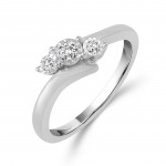 Sterling Silver 1/8ct TDW Diamond Ring - Handcrafted By Name My Rings™