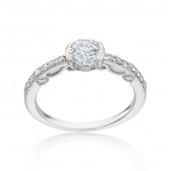 White Gold 1 1/5ct TDW Diamond Antique Style Engagement Ring - Handcrafted By Name My Rings™