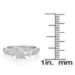 White Gold 1 1/6ct TDW Diamond Engagement RIng - Handcrafted By Name My Rings™