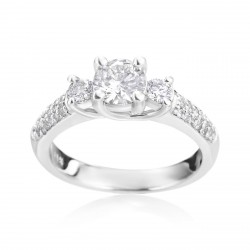 White Gold 1 1/6ct TDW Diamond Engagement RIng - Handcrafted By Name My Rings™