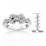 White Gold 4/5ct Round-cut Diamond Vintage-inspired Engagement Ring - Handcrafted By Name My Rings™