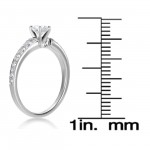 White Gold 4/5ct TDW Diamond Solitaire Engagement Ring - Handcrafted By Name My Rings™