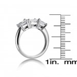 Platinum 4ct TDW Certified 3-stone Diamond Engagement Ring - Handcrafted By Name My Rings™