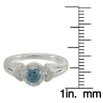White Gold 1 tcw Blue Diamond Ring - Handcrafted By Name My Rings™