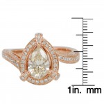Rose Gold 1 7/8ct TDW Natural Yellow Diamond Ring - Handcrafted By Name My Rings™