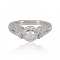 White Gold 4/5ct TDW Engagement Ring - Handcrafted By Name My Rings™