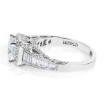 Tacori Platinum 7/8ct TDW Diamond Square-cut CZ Center Engagement Ring - Handcrafted By Name My Rings™