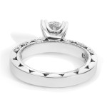 Tacori Platinum Round CZ Center 3/8 ctw Diamond Engagement Ring - Handcrafted By Name My Rings™
