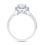 The Astoria by Gold 1/2ct TDW Diamond Halo Engagement Ring - Handcrafted By Name My Rings™