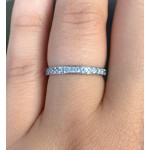 Half Eternity Band Blue Matching Band 2.5mm Blue Topaz Wedding Band Infinity Ring Sky Blue Topaz Birthstone Stack - Handcrafted By Name My Rings™