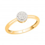 Gold 1/10ct TDW Natural Diamond Cluster Engagement Ring - Handcrafted By Name My Rings™